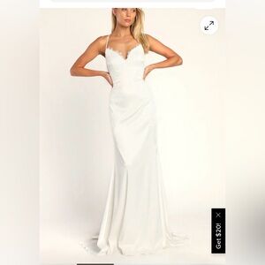 Lulu's NWT  White BRIDAL Lace Dress